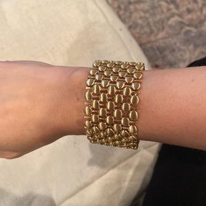 Gold chain bangle